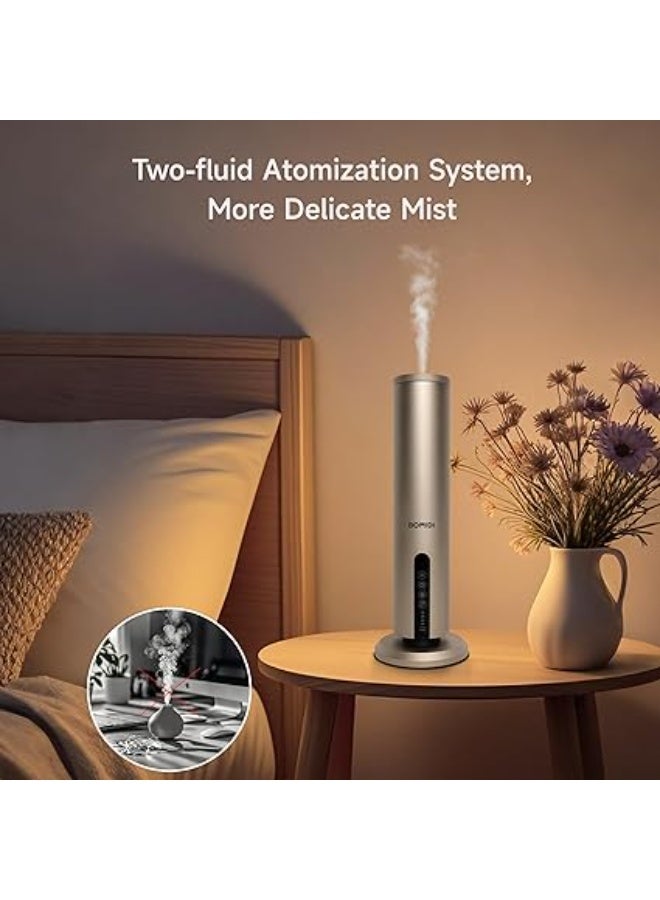 BOMIDI 120mL Essential Oil Diffuser with Bluetooth, Two-Fluid Atomization Technology, 300m³ Coverage, Smart Touch Control, Aluminum Alloy for Home/Office/Spa/Hotel -Golden - Image 4